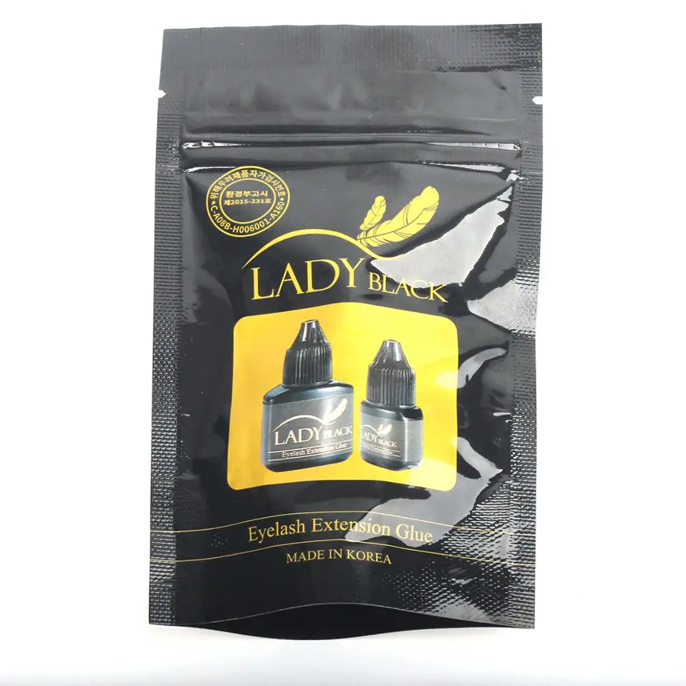 High quality lady black anti-sensitive korean eyelash extension glue