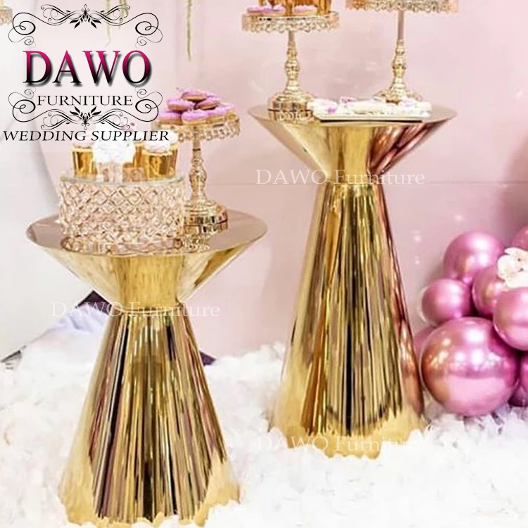 Popular product wedding event glass top cake tables with metal base