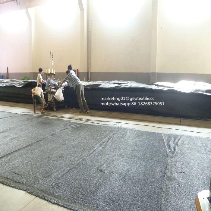 Geofabric geotube and dewatering geotube bags for seawall project
