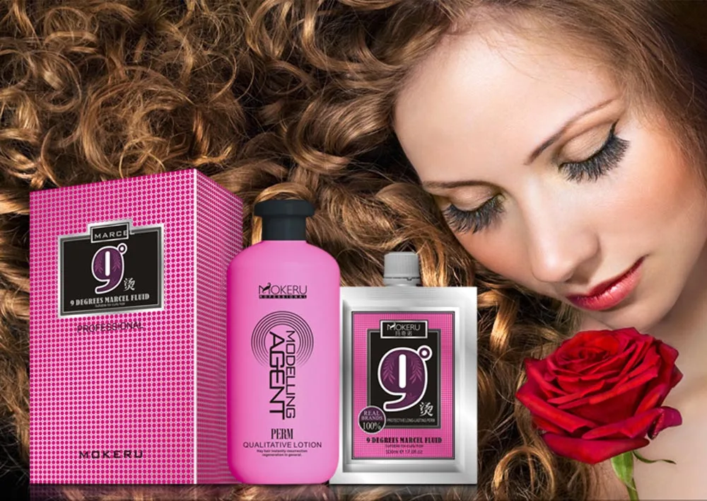 MOKERU professional organic permanent best curly hair perm products for straight hair