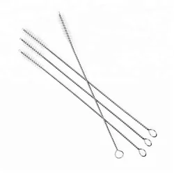 Бесплатный образец, силиконовая металлическая щетка из нержавеющей стали для чистки трубочек