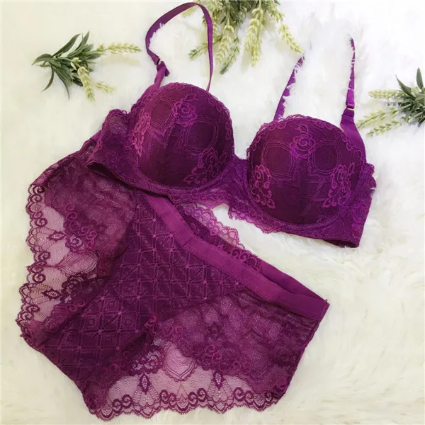Good Quality Best Seller Flower Pattern Underwire Underwear Custom Cute Push Up Breast Bra And Panty Nighty Set For Women