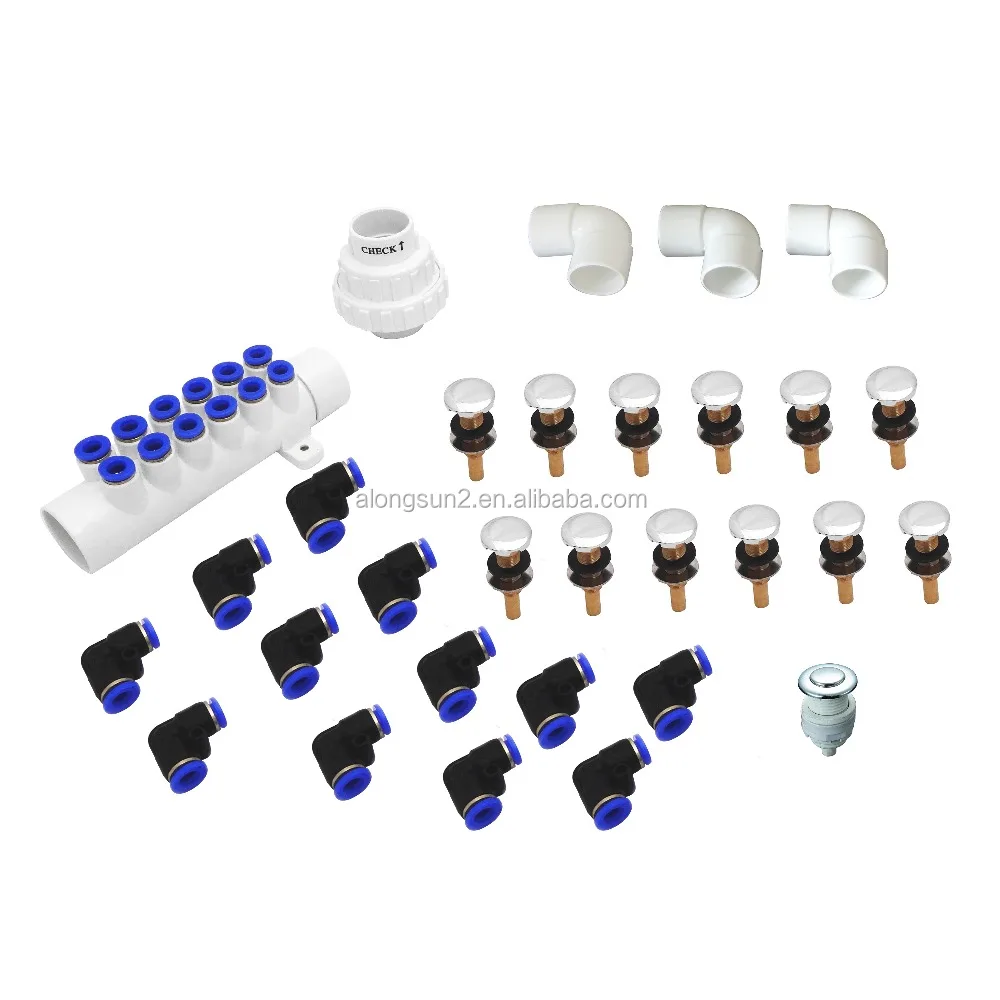 60-16 hot tub air massage 8mm air jet spa air nozzle