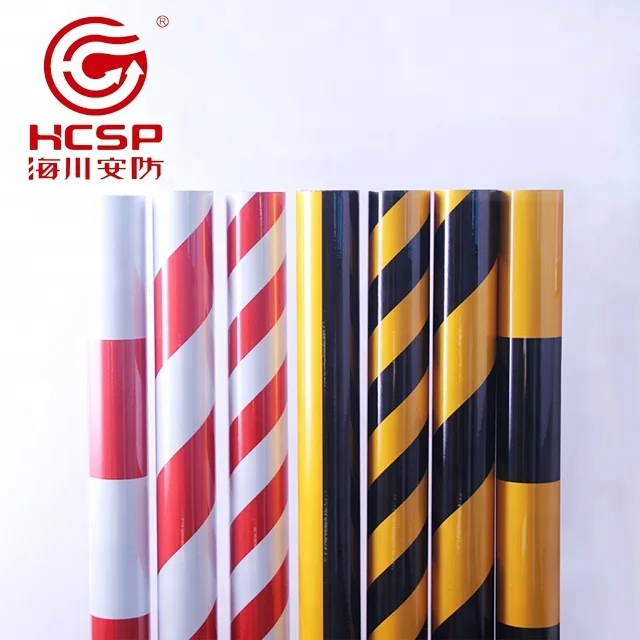 HCSP Reflective Adhesive Warning Marking reflective hip sheet Black Yellow PET Provided 3 Years Radium Stickers Roll