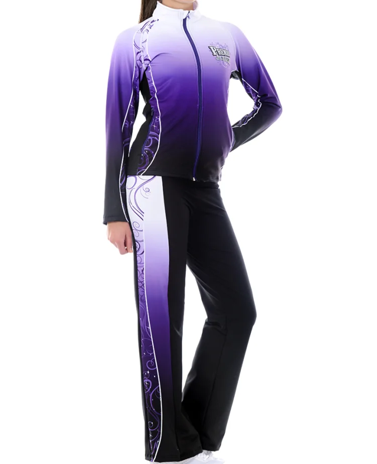 cheerleading jazz custom dance wear wholesale dance costumes flared girls uniforms nylon tracksuit