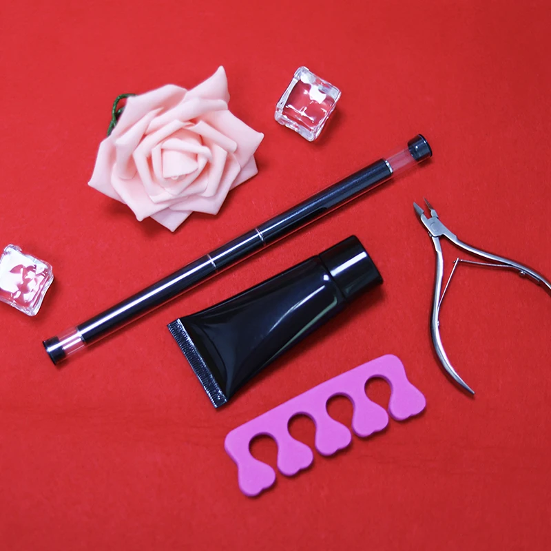 Новая акриловая щетка с двумя насадками для полигель-лака для ногтей