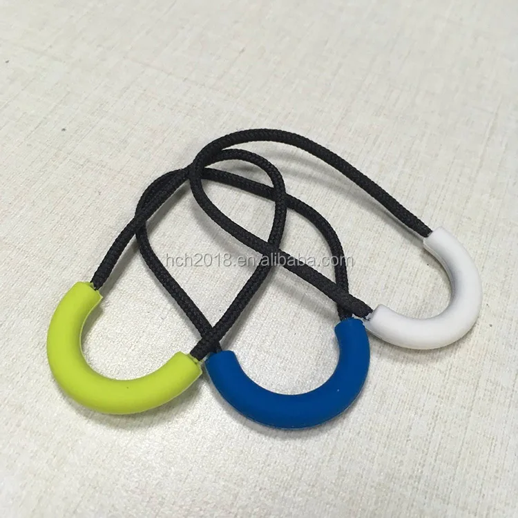 Custom rubber U shape zipper pull