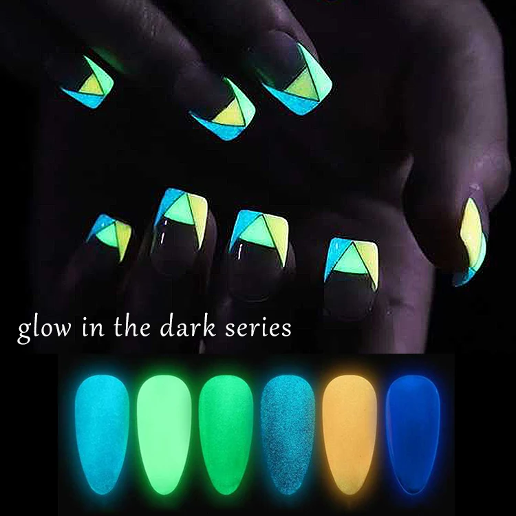 
Hot sale Wholesales Poplar Color nail polish no logo Soak off Glow in the Dark Gel polish 