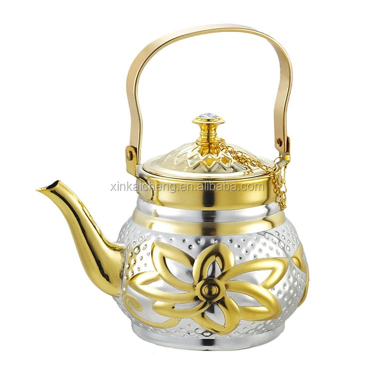 High Quality Arabic Style Stainless Steel Hot Water Kettle Teapot Set Eco-Friendly Turkish Design Coffee Drinkware New Release