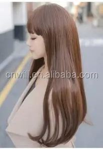 
Long Curly Wigs Full Hair With Middle Long Side Bangs Fluffy Hair Wigs 