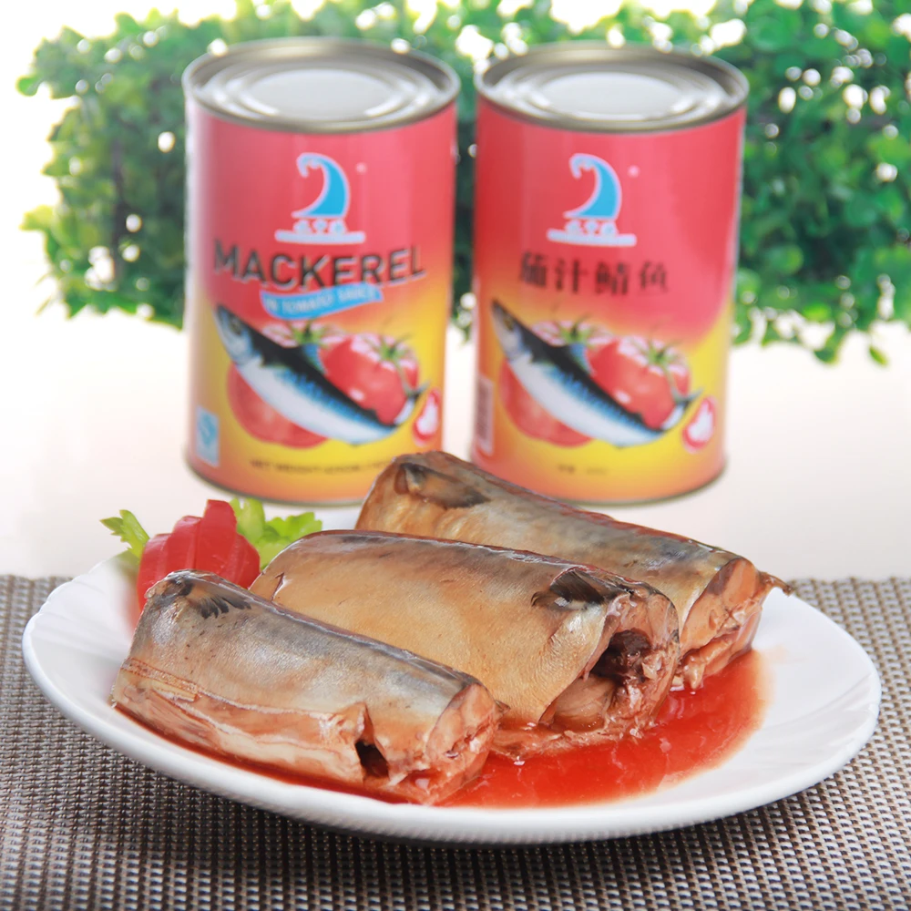 Natural flavor 425g canned mackerel fish in tomato sauce