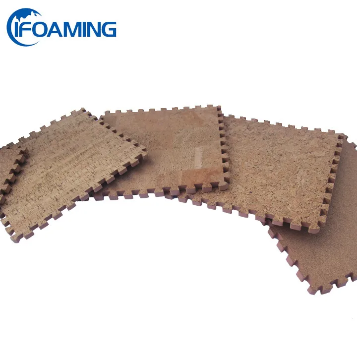 Soft Cork European Standard Eva Foam Wood Grain Floor Mats