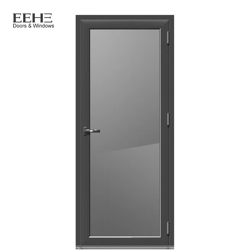 Tempered and fire rated  aluminum frame glass swing door