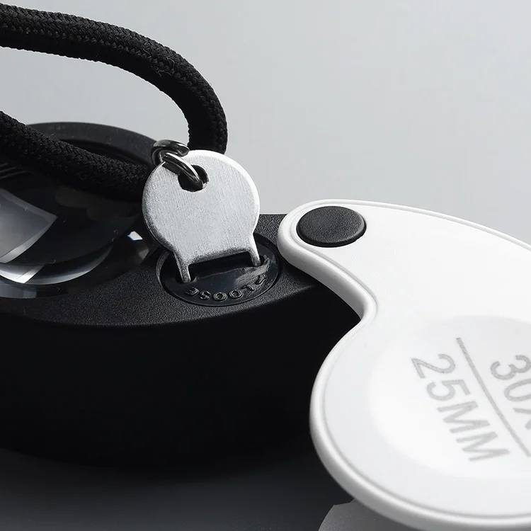 Eye Magnifier Diamond Coins Stamp Loupe  jewelry  magnifying glass manufactures with light 30x