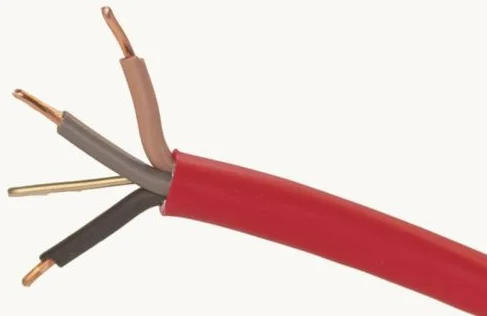  4C/18 AWG твердая медь красный пожарная сигнализация провод безопасности кабель FPLR ПВХ 305