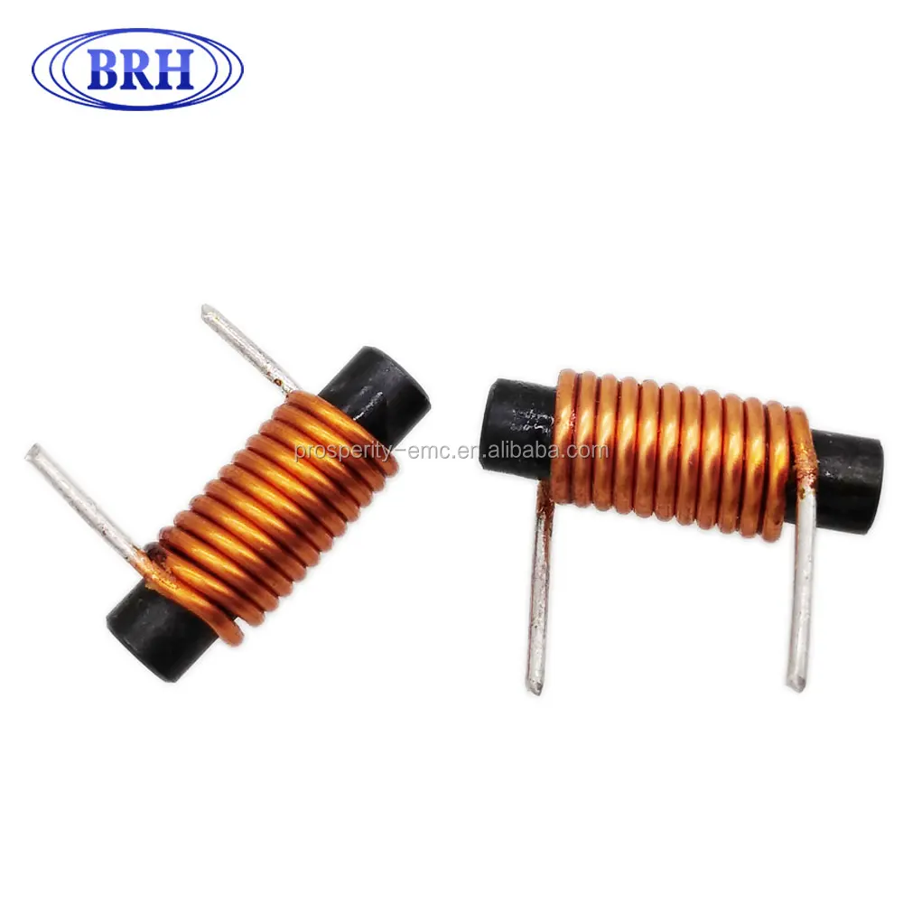 Customize wire wound R5x20 choke coil iron core inductor 3uH