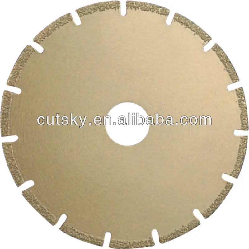 Fast cutting vacuum brazed cutting blade, diamond saw blade