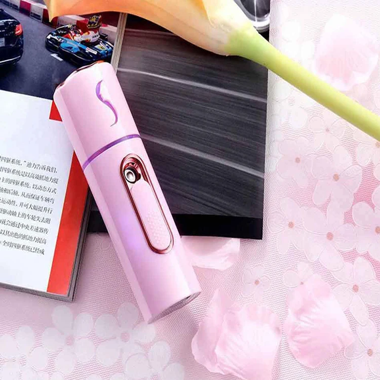 Nano Handy Mist Spray Sliding Facial Mini Steamer Cool Hydrating Atomization Eyelash Extensions