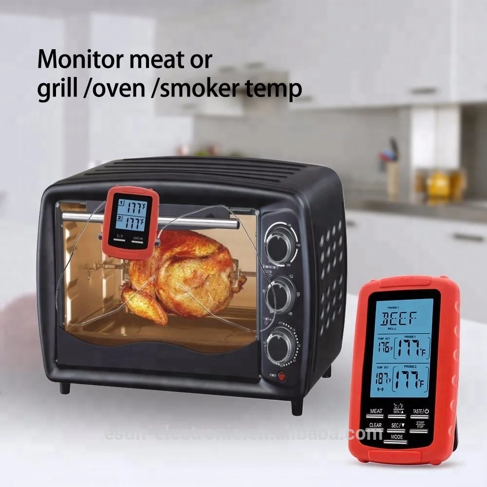 EN2050 Digital Cooking Food Wireless BBQ Meat Thermometer with Dual Probes
