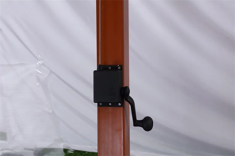 Luxury Windproof Outdoor Big Size Patio Wooden Hanging Umbrella