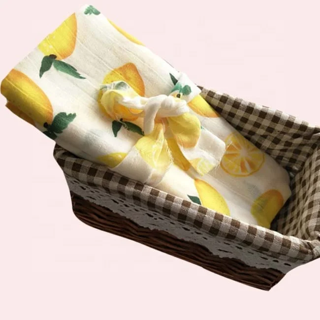 100% Cotton baby muslin blanket baby swaddle set