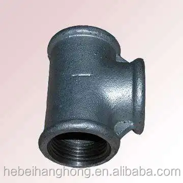 gi Tee Pipe Fitting Galvanized Malleable Iron Metal Antique OEM Male Female Pipe Fittings for Wooden Coffee Table