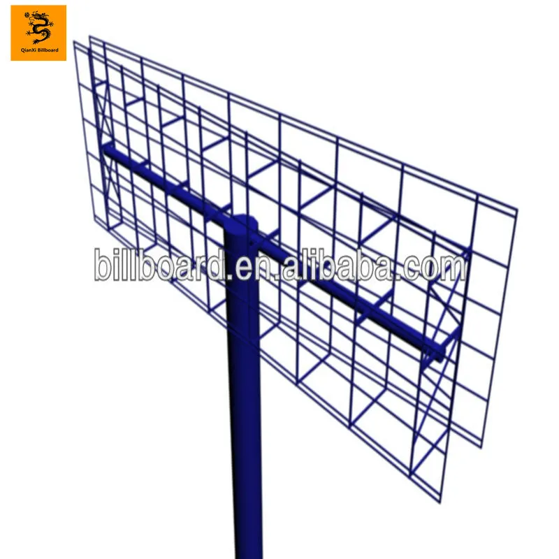 
 Двусторонний открытый рекламный щит стальная конструкция рекламных щитов структура  
