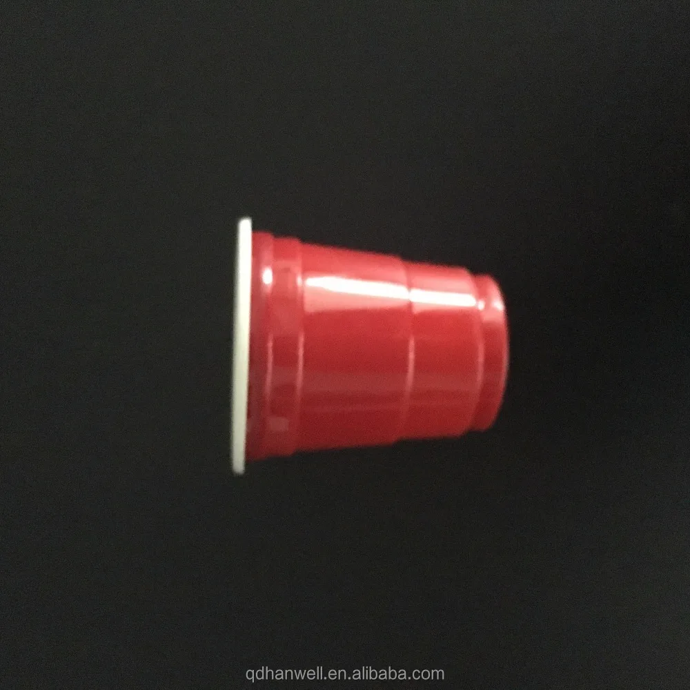 
2oz custom promotional disposable plastic red white cup 