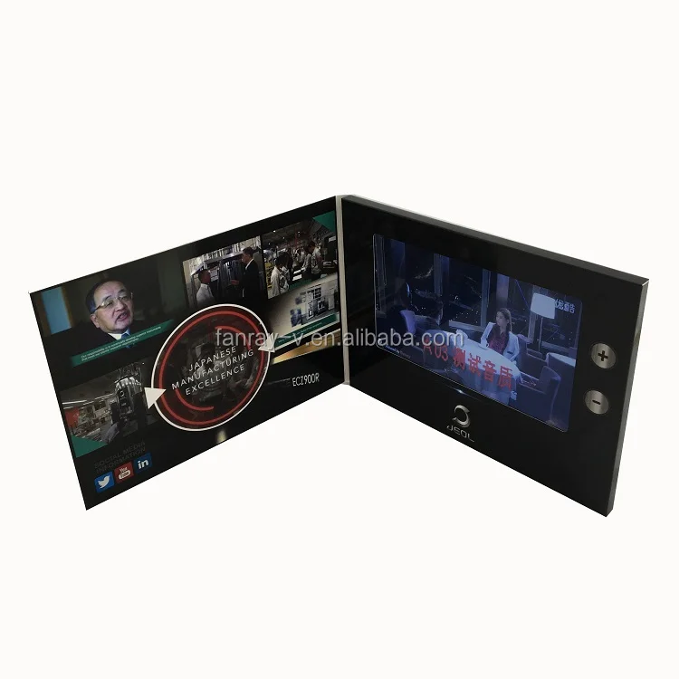 
Customized Printing 5 Inch A5 LCD Screen Video Brochure For Advertising 