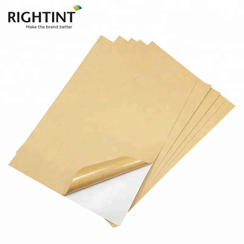 Custom Size Self Adhesive Kraft Label Sticker Paper