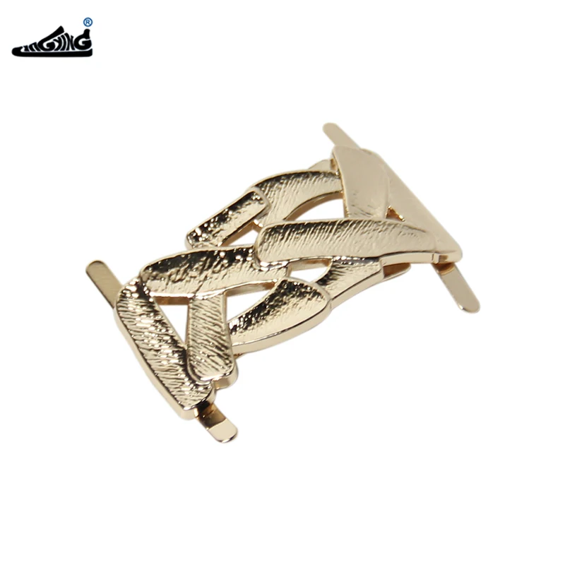 Square Shoes Decoration Accessories Gold Clip Buckle For Shoes