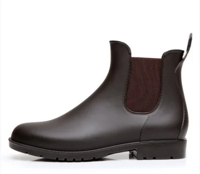 
Hotsale Unique Design Fashion Cheap Ankle Low Cut Men Pvc Rain Boot 