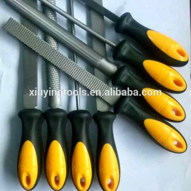 5ps Steel File Set Include Flat,Half Round,Round,Square And Three Square Files Set