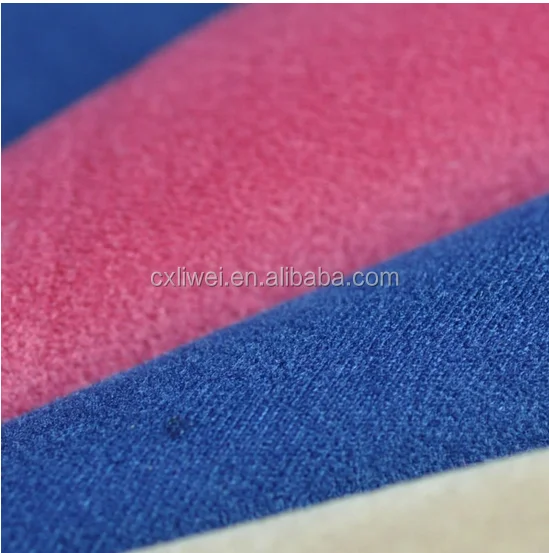 
factory price/tricot brush/100% polyester warp knitted tricot brush fabric super poly Triacetate 