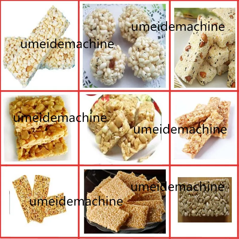 Automatic rice candy cereal  sesame bar making machine