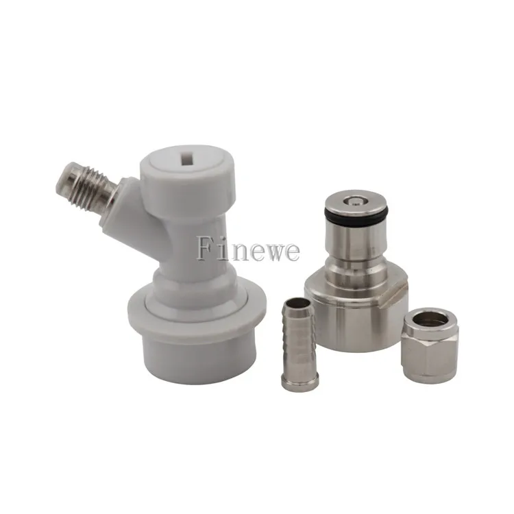 304 Stainless Steel Carbonation Cap Ball Lock Disconnect Keg Coupler Adapter Home Beer Brewing Conversion Kit