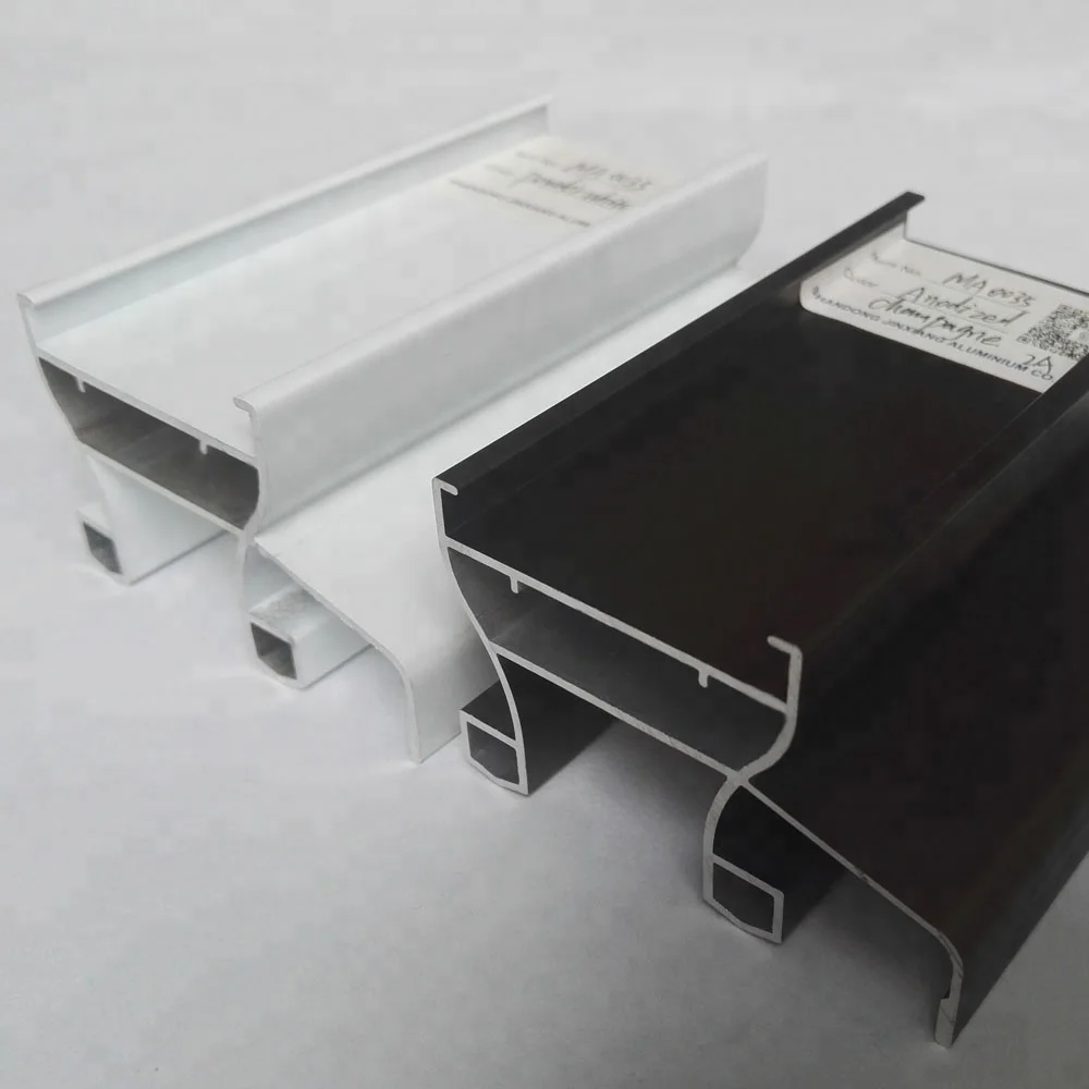 Alloy extrusion aluminum profiles 6063 t5 for make windows channel frame anodized and powder coated surface treatment