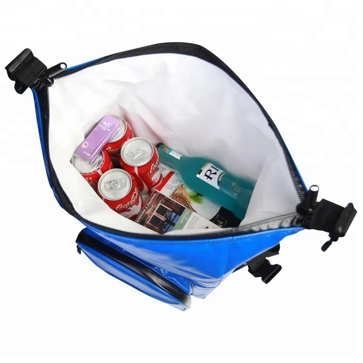 Сверхмощный рюкзак с рулонным верхом и закрытой подкладкой из ПЭВА 500D, водонепроницаемый рюкзак-холодильник из ПВХ с ланч-боксом