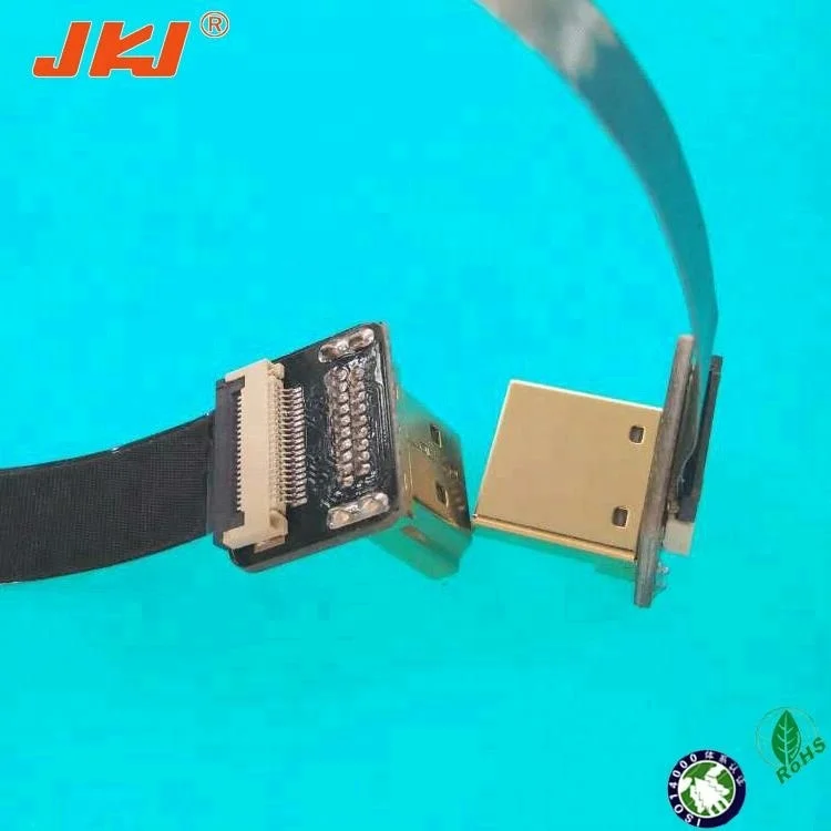 
3D printer FPV Dual Up Angled 90 Degree Type A Male to Male HDTV FPC Flat Cable 