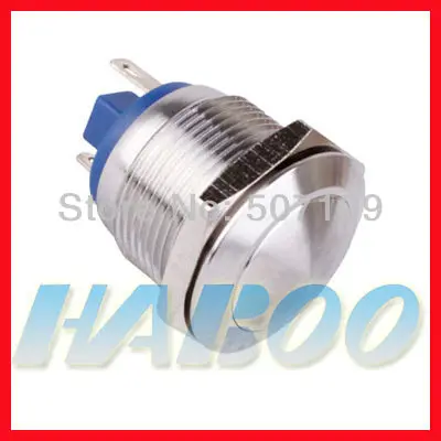 16 мм антивандальный металлический кнопочный переключатель мгновенного мини-водонепроницаемый кнопочный переключатель