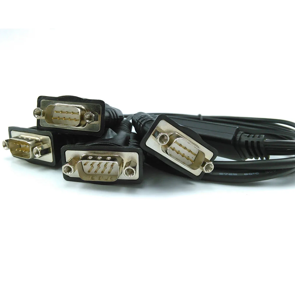 FTDI USB to 2 Ports RS232 4 Ports 9pin DB-9 Male to USB Serial Hub Adapter for IPC ARM SBC POS Serial Printer Card Reader