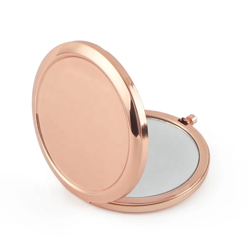 
Sublimation Rose Gold Blank Metal Double Side Compact Mirror 