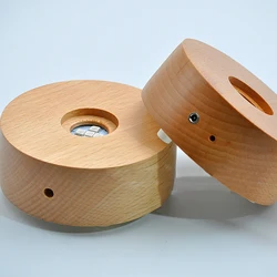 Wholesale Square Round Multi Color Led Bluetooth music Crystal glass wooden Light Lamp Base stand for birthday gift Decoration