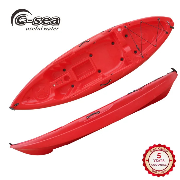 single fishing kayak with waterproof hatch and aluminium seat