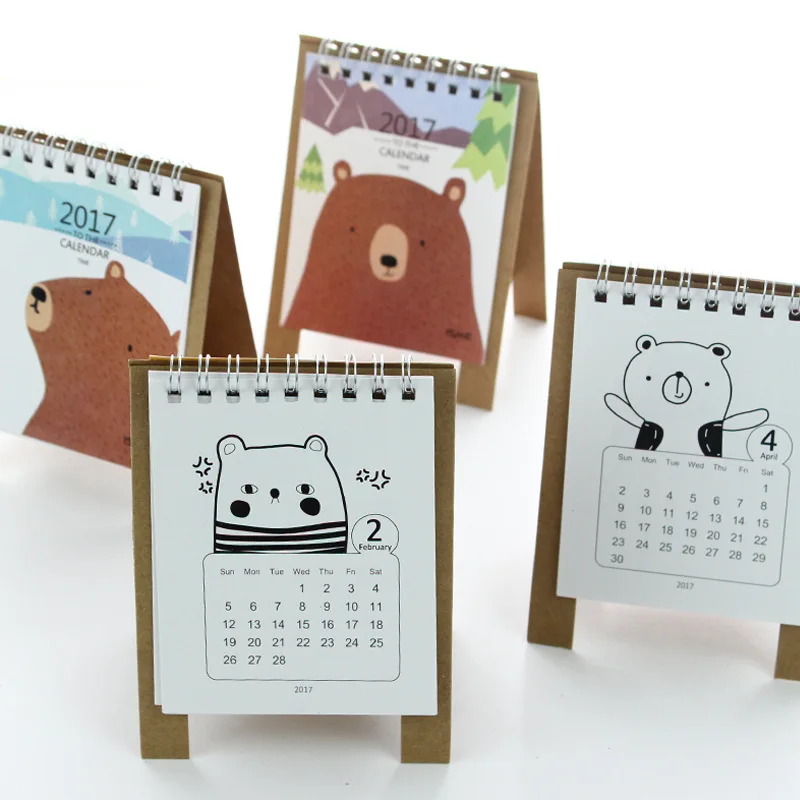 Desktop mini small desk calendar