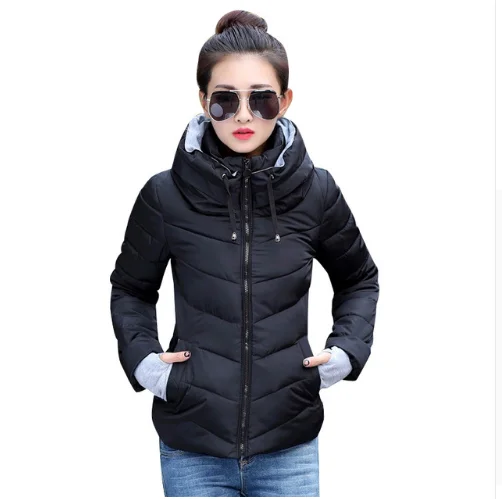 2022 women winter thicken warm coat female autumn hooded cotton fur plus size basic jacket outerwear