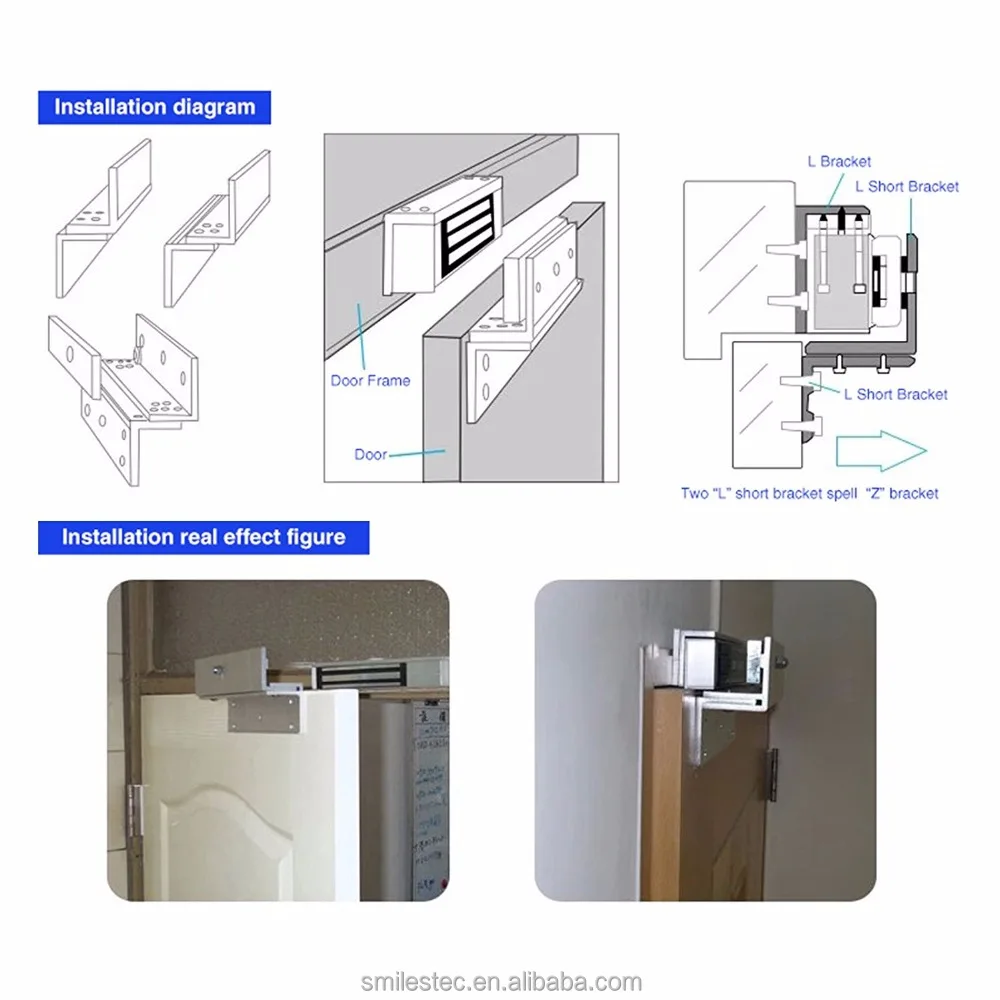Metal ZL-Bracket for 280KG Electronic Magnetic locks Door Access Control