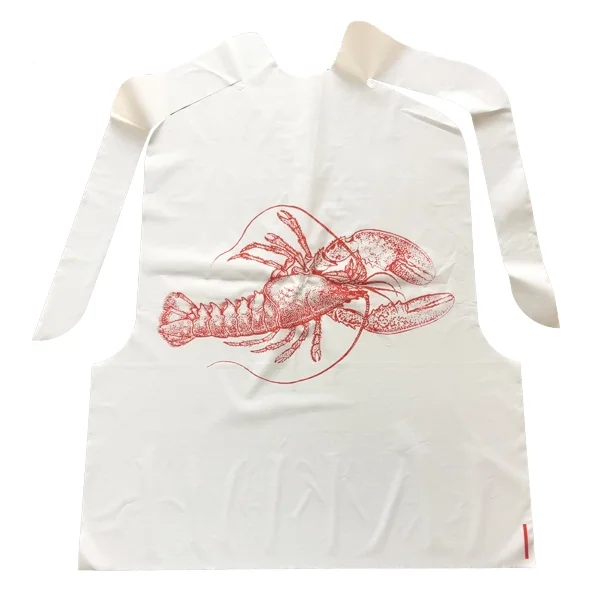 Customized Disposable Restaurant Plastic Bib for Adults