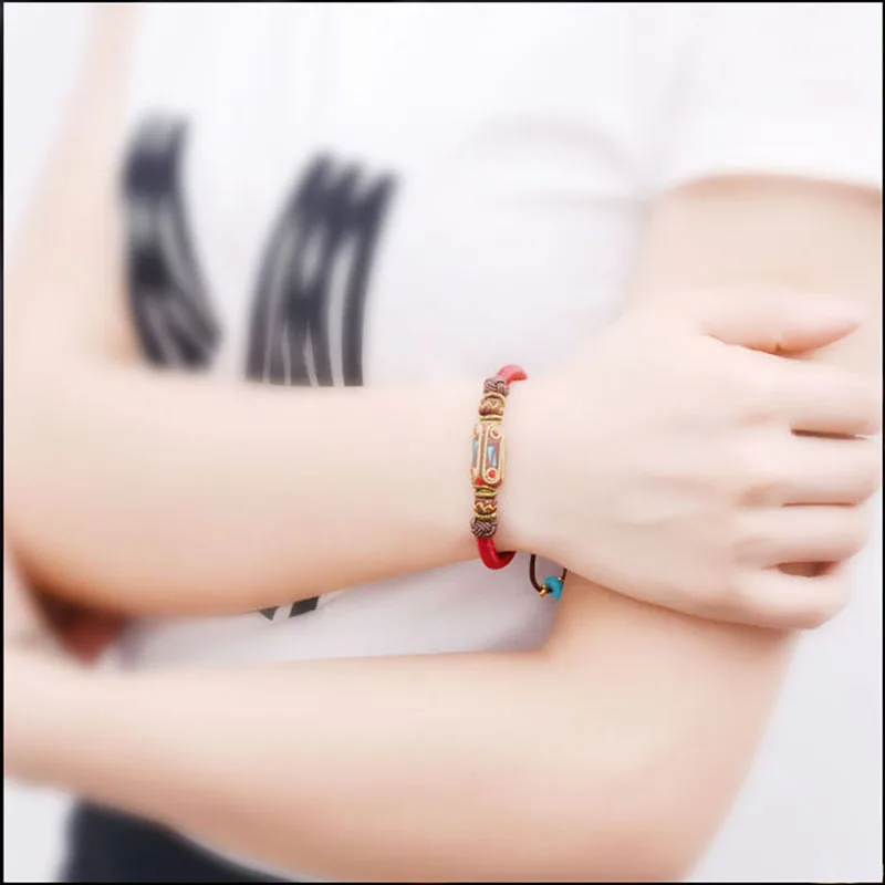 LONGJIE Factory Sales Fashion Design Bohemian Women Retro Bracelet Nepal Sandbeach TIbet Style  Cloisonne Souvenir Jewelry