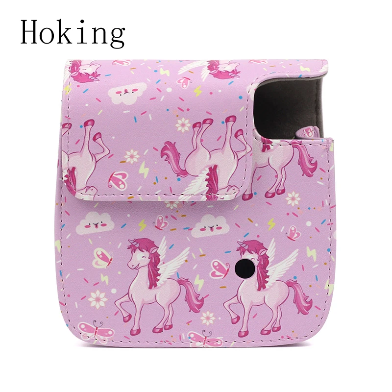 Superior Quality Pink Pony Leather Camera Body Cover For instax mini 8